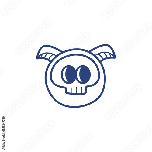 Skull graphic design vector illustration