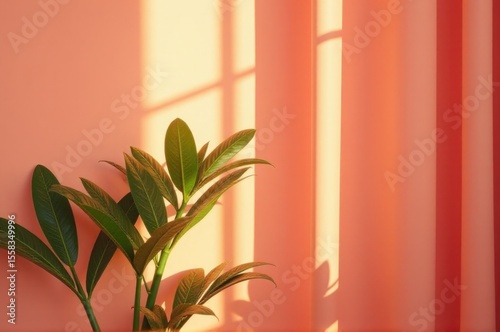 A potted plant sits in front of a sunny window