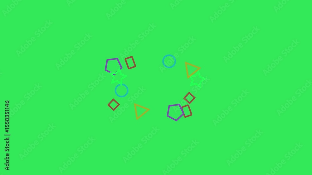 Shape particles animation Green screen | 4K Shape particles animation Green screen | 4K