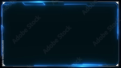 Wallpaper Mural Futuristic digital Frame HUD element cyber frame technology video overlay templates. Digital futuristic motion graphic element cyber generated background. security hologram frame border 4k background. Torontodigital.ca