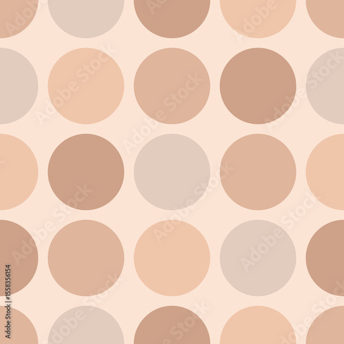Tile vector pattern with dots on pastel background for seamless decoration wallpaper