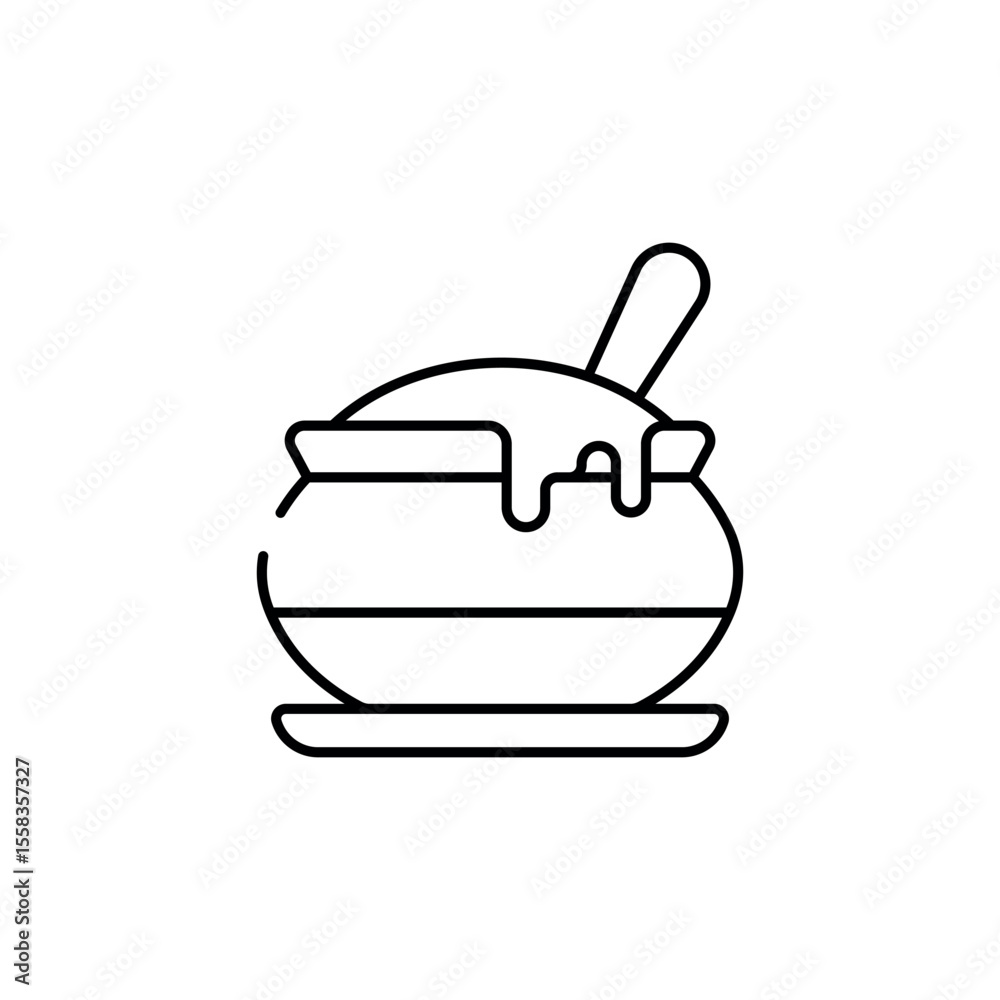 Curd Jar icon design with white background stock illustration Curd Jar icon design with white background stock illustration