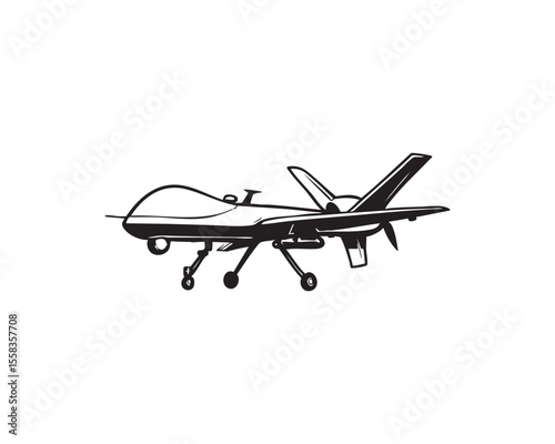 Military Drone Aircraft Vector