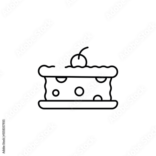 Rice Cake icon design with white background stock illustration