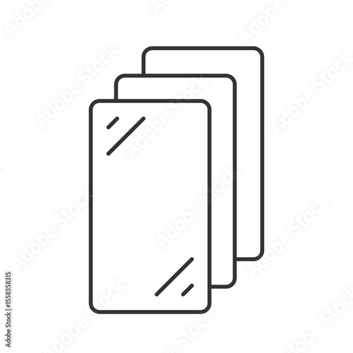 Material layers set line icon. Arranging reinforcement sheets. Construction site work. Industry and technology. Isolated vector illustration. Outline symbol. Simple linear drawing. Editable stroke