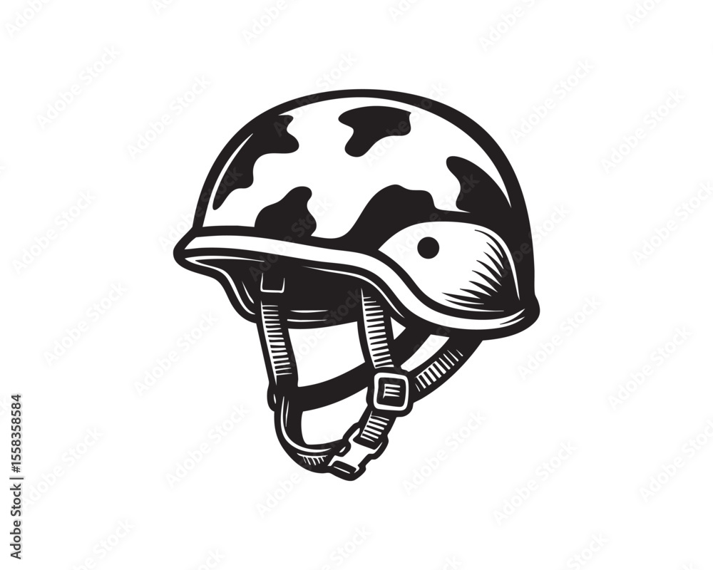 Fototapeta premium Military helmet vector