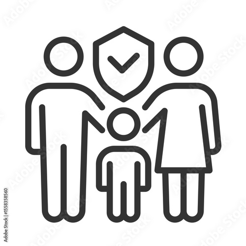 Right to marriage and family pixel perfect line icon. Human rights protection. Equality and freedom support. Isolated vector illustration. Outline symbol. Simple linear drawing. Editable stroke
