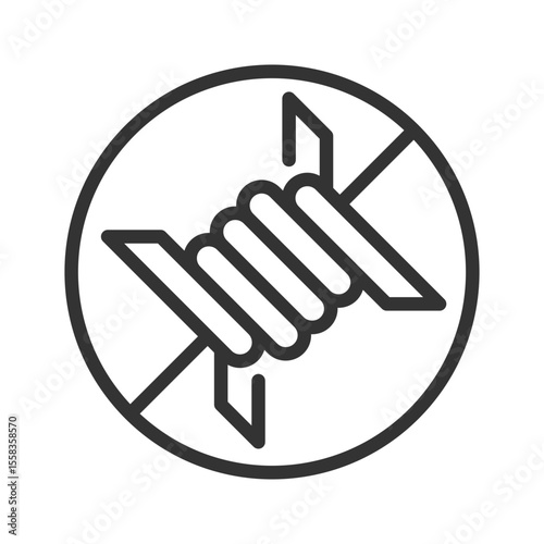 Freedom from torture and degrading treatment pixel perfect line icon. Human rights. Protecting imprisoners. Isolated vector illustration. Outline symbol. Simple linear drawing. Editable stroke