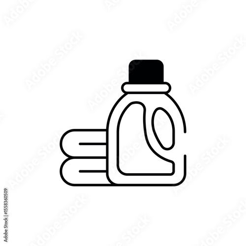 Detergent icon design with white background stock illustration