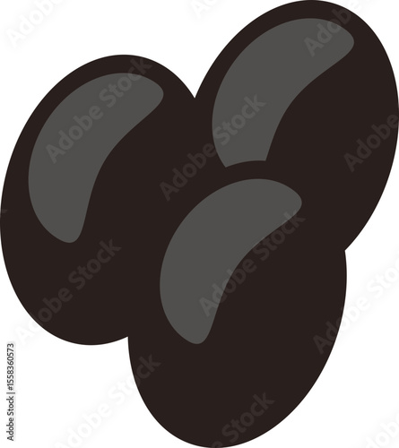 Trois olives noires
