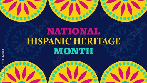 National hispanic heritage month animated video 4K resolution stock video