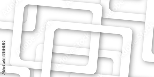 White and gray overlap triangle geometric technology pattern. gray rectangle frames with soft shadows white square line technology concept .White triangular beautiful tech layout triangle background. 