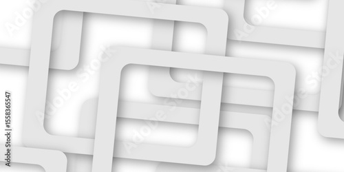 White and gray overlap triangle geometric technology pattern. gray rectangle frames with soft shadows white square line technology concept .White triangular beautiful tech layout triangle background. 