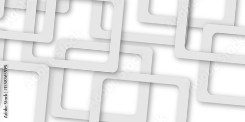 White and gray overlap triangle geometric technology pattern. gray rectangle frames with soft shadows white square line technology concept .White triangular beautiful tech layout triangle background. 
