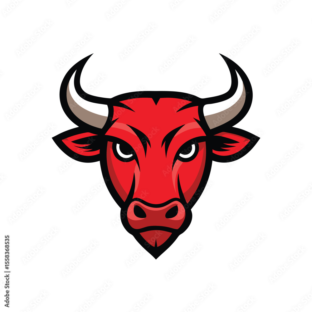 Red bull head mascot logo vector Red bull head mascot logo vector