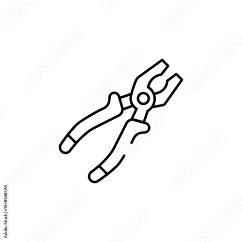 Pliers icon design with white background stock illustration