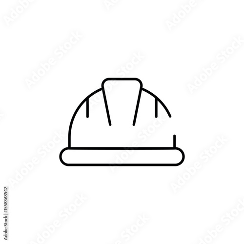 Hard Hat icon design with white background stock illustration