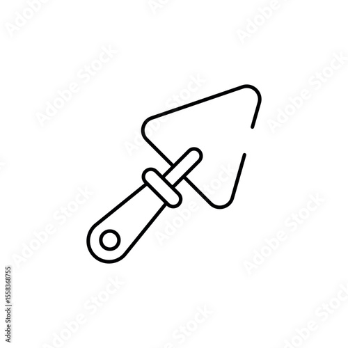 Trowel icon design with white background stock illustration