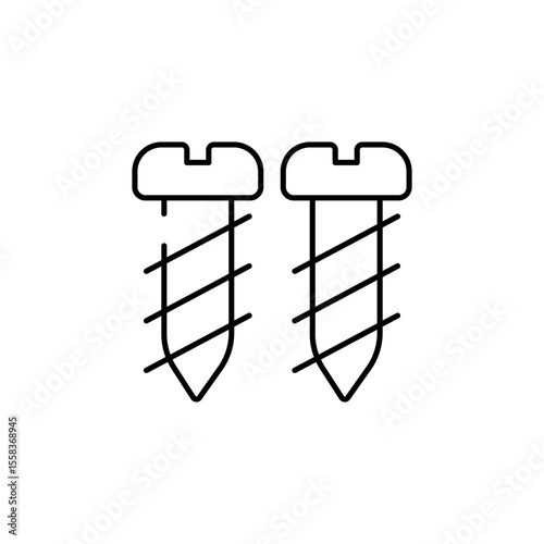 Screws icon design with white background stock illustration