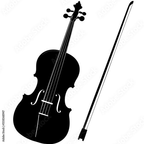 violin isolated on white