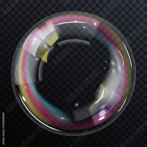 Transparent floating soap bubbles with soft glow and glassy surface. Use in product mockups, clean design, air icons, skincare templates or playful cartoon scenes.