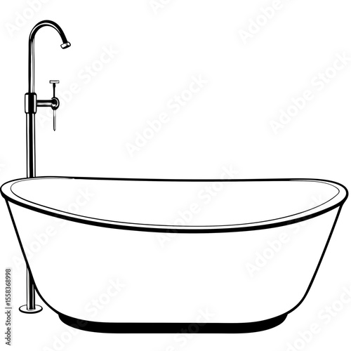 bath tub on white