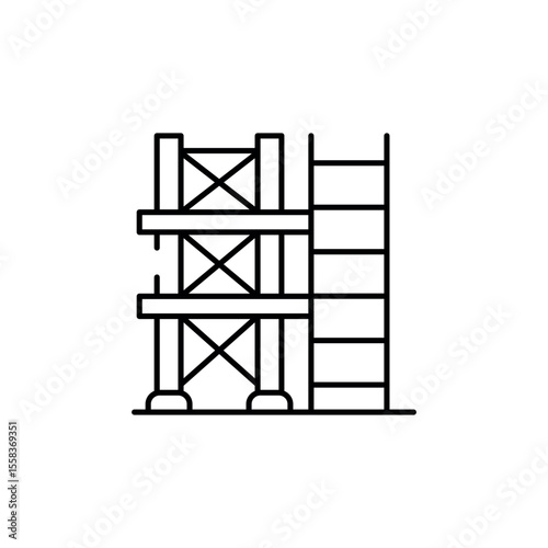 Scaffolding icon design with white background stock illustration