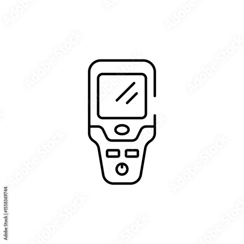 Stud Finder icon design with white background stock illustration