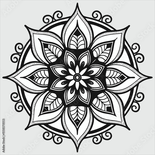 Vector doodle mandala . Ornamental luxury mandala Mandala Line Illustration . various mandala . Mandala Pattern Designs . Henna mandala. Mehndi style. Decorative pattern in oriental style.