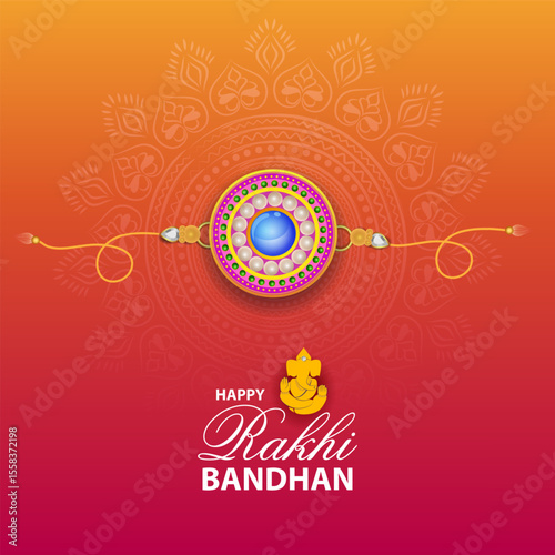 vector illustration of Rakhi background for Indian festival Raksha bandhan celebration