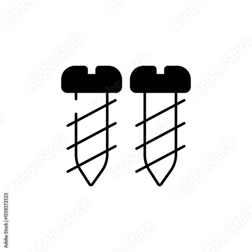 Screws icon design with white background stock illustration
