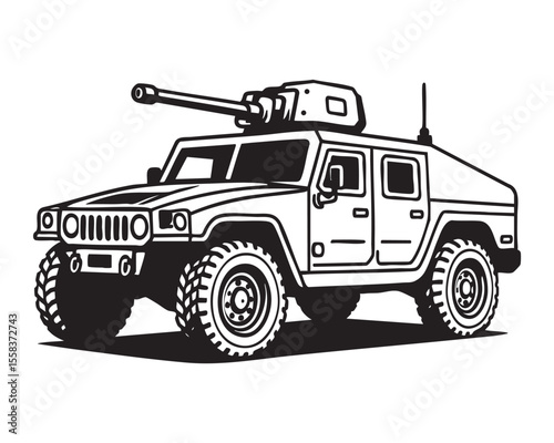 Armored Military Vehicle Vector