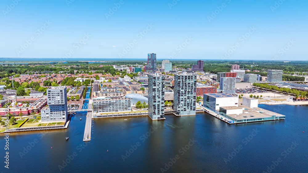 Fototapeta premium Aerial from the city Almere in the Netherlands
