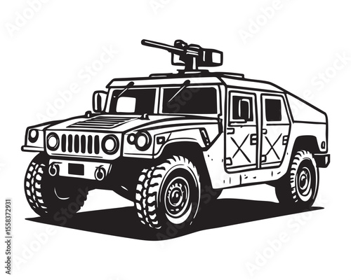 Armored Military Vehicle Vector