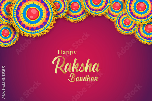 vector illustration of Rakhi background for Indian festival Raksha bandhan celebration