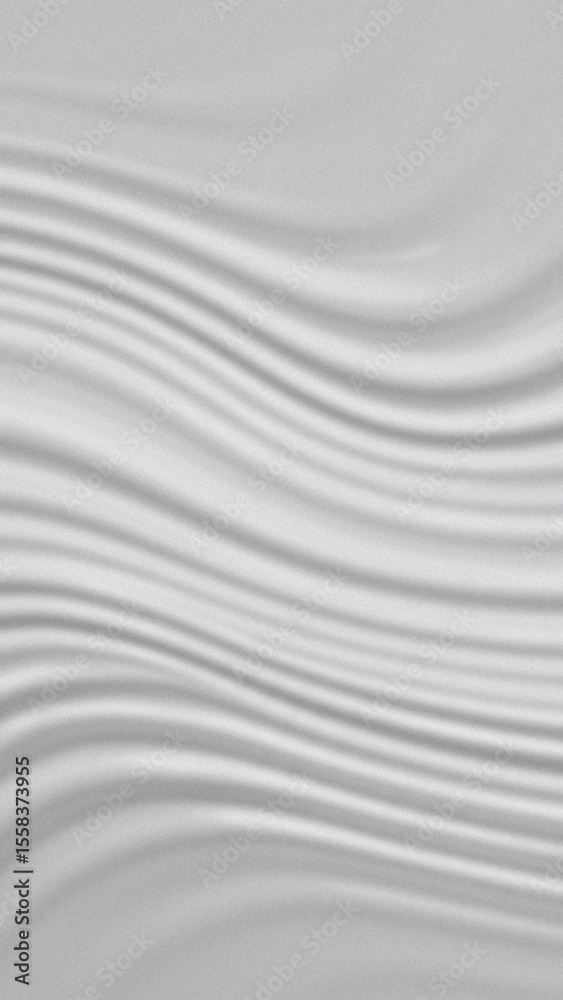 Obraz premium Abstract light gray background with wavy surface pattern and subtle shadows creating an undulating texture