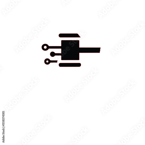 Tech Law Gavel Logo with Digital Circuit Elements
