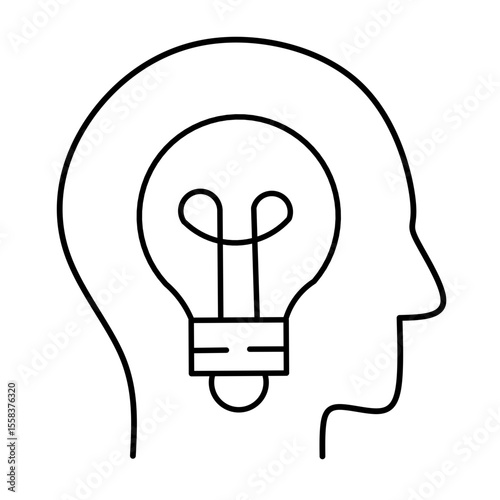 mood brain vector icon