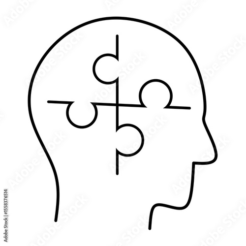 mood brain vector icon