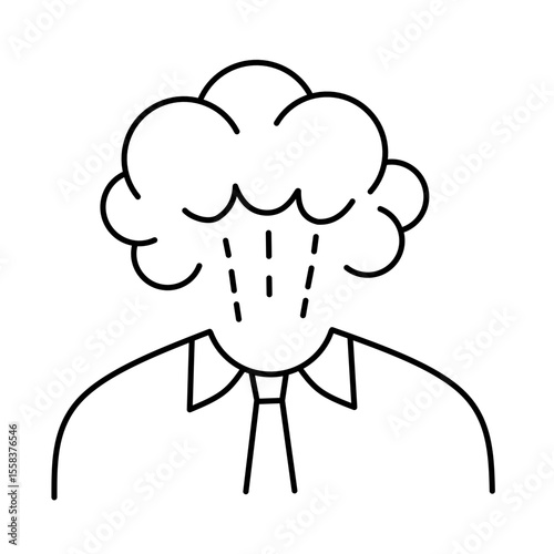 mood brain vector icon