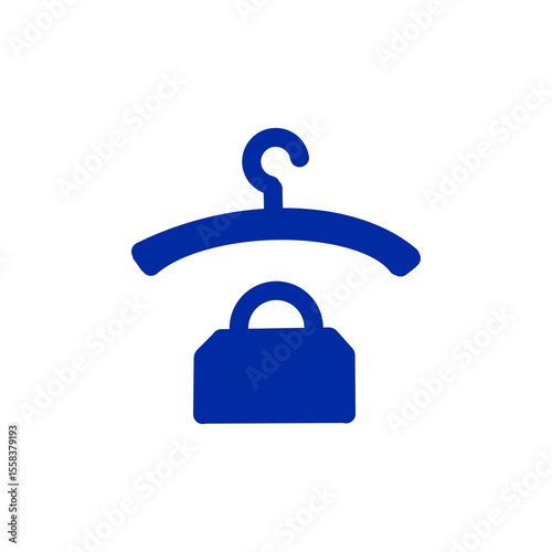 Cloakroom Service Logo – Simple and Trustworthy Luggage Storage Icon・クロークサービスのロゴデザイン｜シンプルで安心感のある荷物預かりシンボル