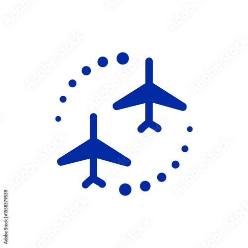Transit Transfer UI Icon – Public Transportation Interface Symbol・乗り換え案内のインターフェースアイコン｜交通系サービス向けUIシンボル	