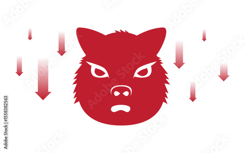 Bear Market Symbol Finance and Investment Illustration