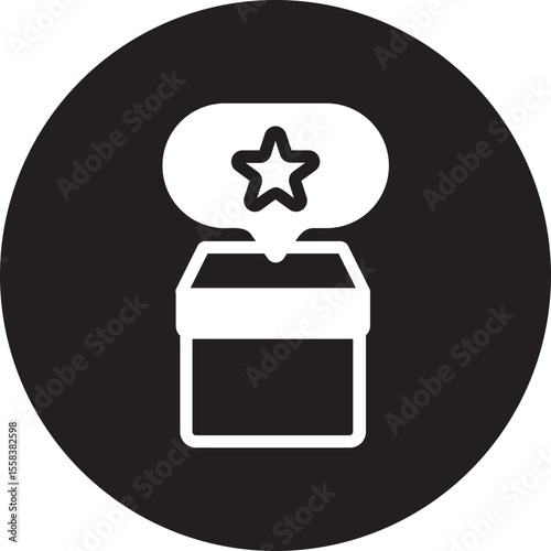 product review glyph icon