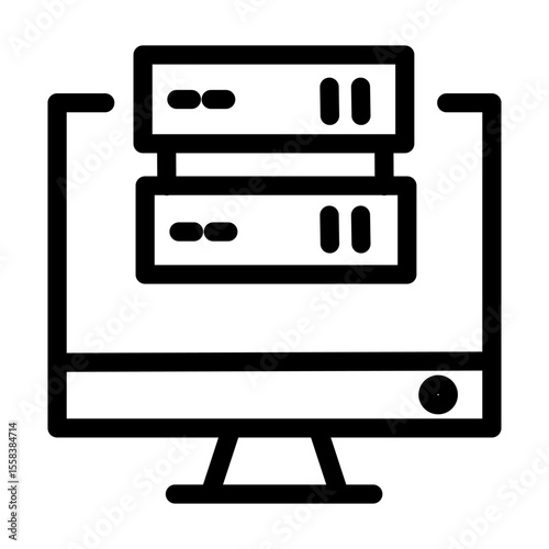 Server Monitor Editable Stroke Icon