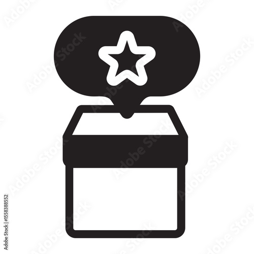 product review glyph icon