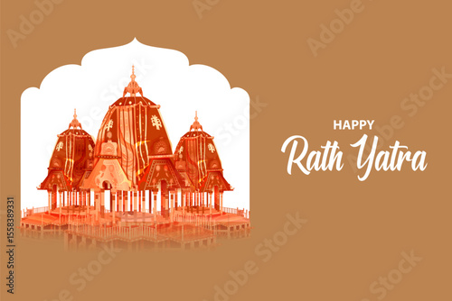Rath Yatra Lord Jagannath festival Holiday background celebrated in Odisha, India