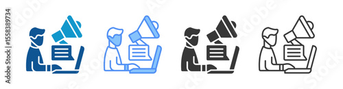 Marketing Agency Icon Set Multiple Style Collection
