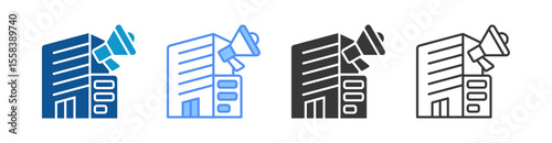 Company Icon Set Multiple Style Collection