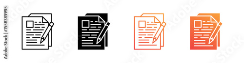 Article Multiple Style Icon Set 